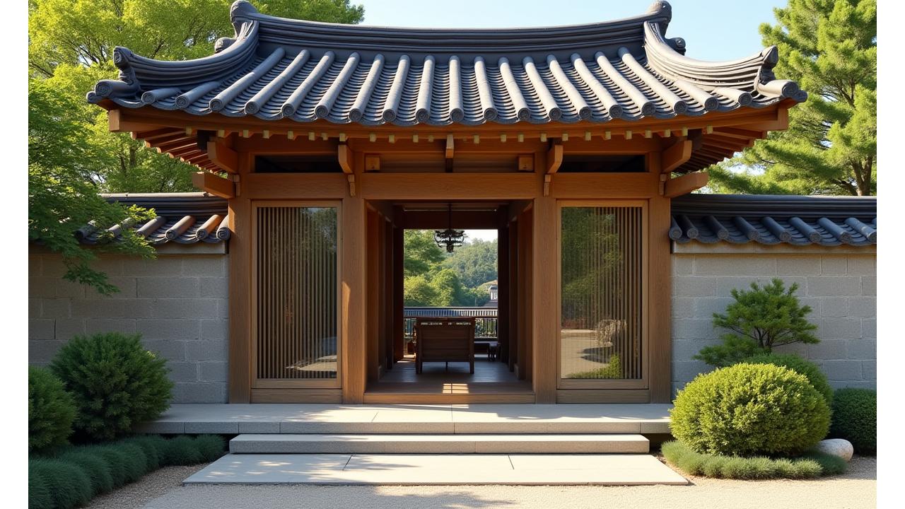 복원된 역사적인 서울 건물의 외관, 전통적인 미와 현대적인 기능이 조화롭게 어우러짐.