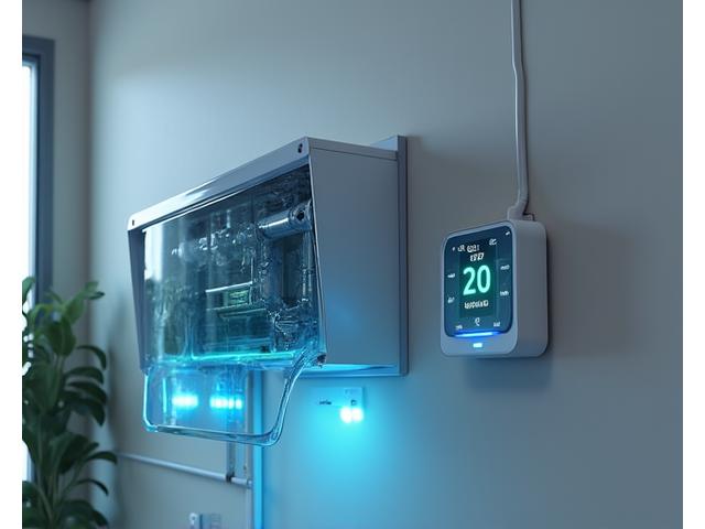 스마트 제어기가 포함된 현대식 HVAC 시스템.